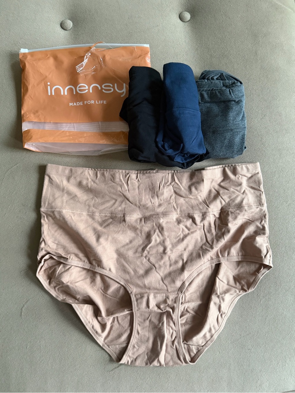 Women’s High-Waisted Briefs 4-Pack (Includes Beige,Gray Navy & Black)